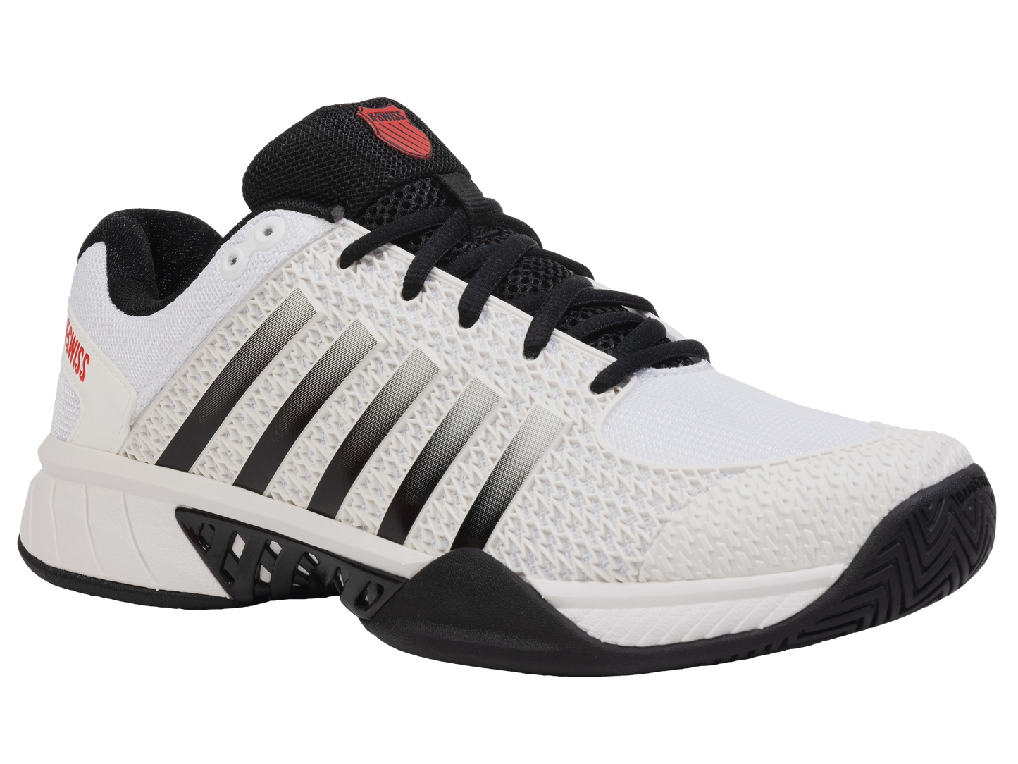 K-Swiss Men's Shoes Express Light Pickleball | White/Black/High Risk Red