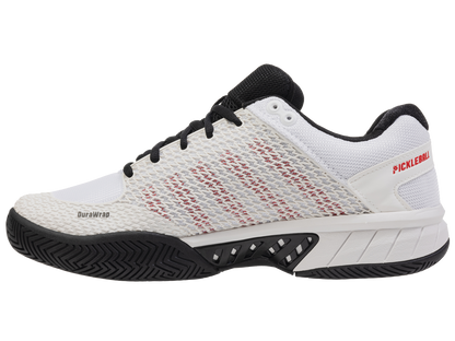 K-Swiss Men's Shoes Express Light Pickleball | White/Black/High Risk Red