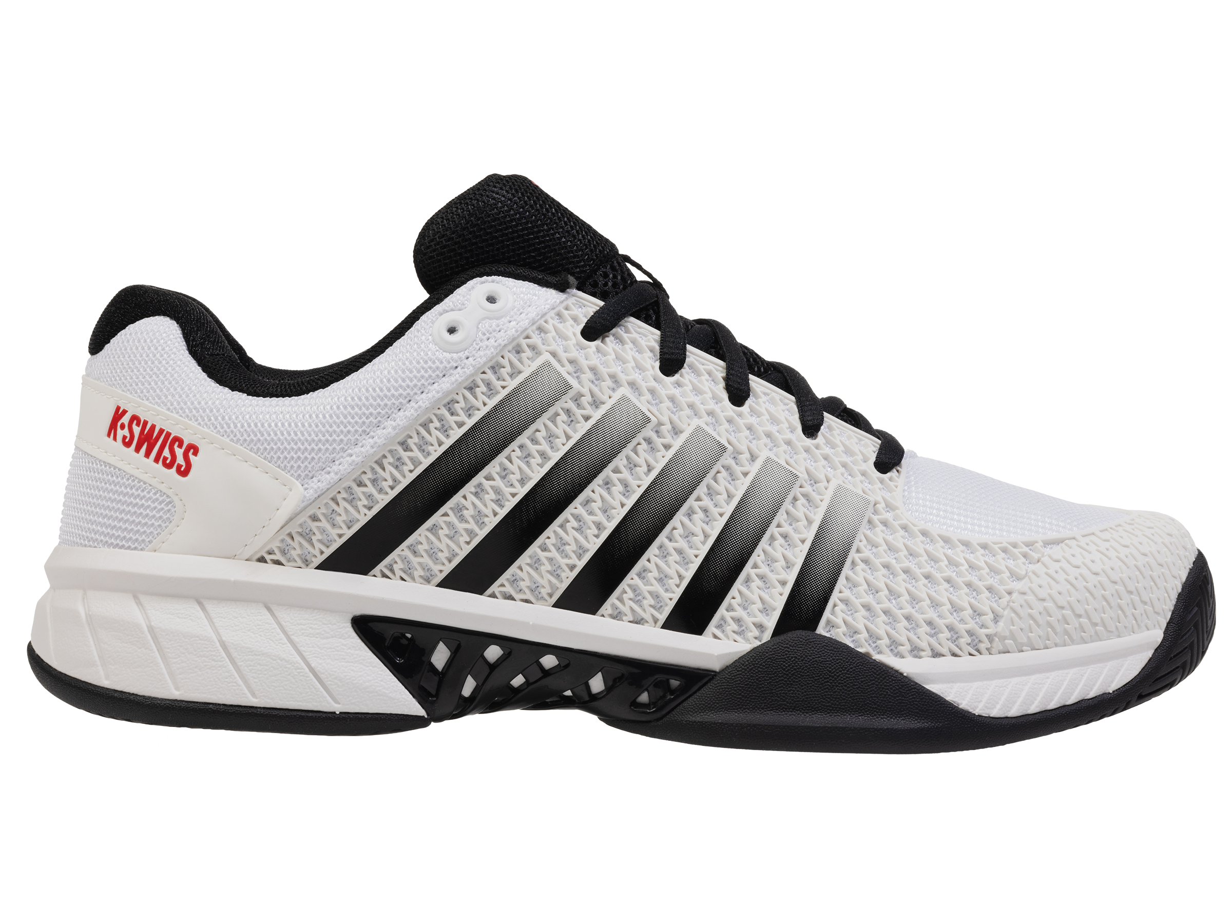 K-Swiss Men's Shoes Express Light Pickleball | White/Black/High Risk Red