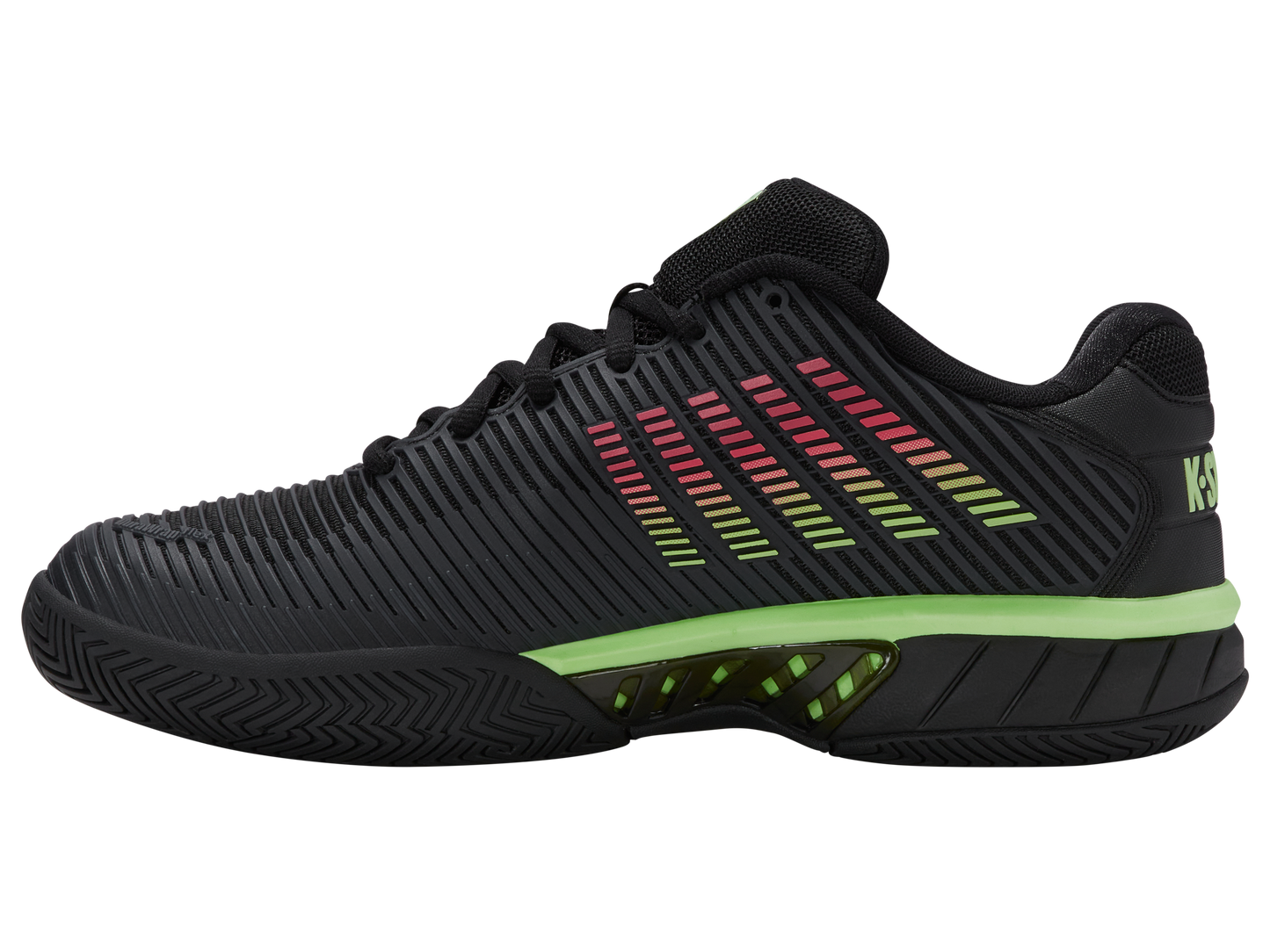 K-Swiss Men's Shoes Hypercourt Express 2 | Black/Soft Neon Green/Neon Lava