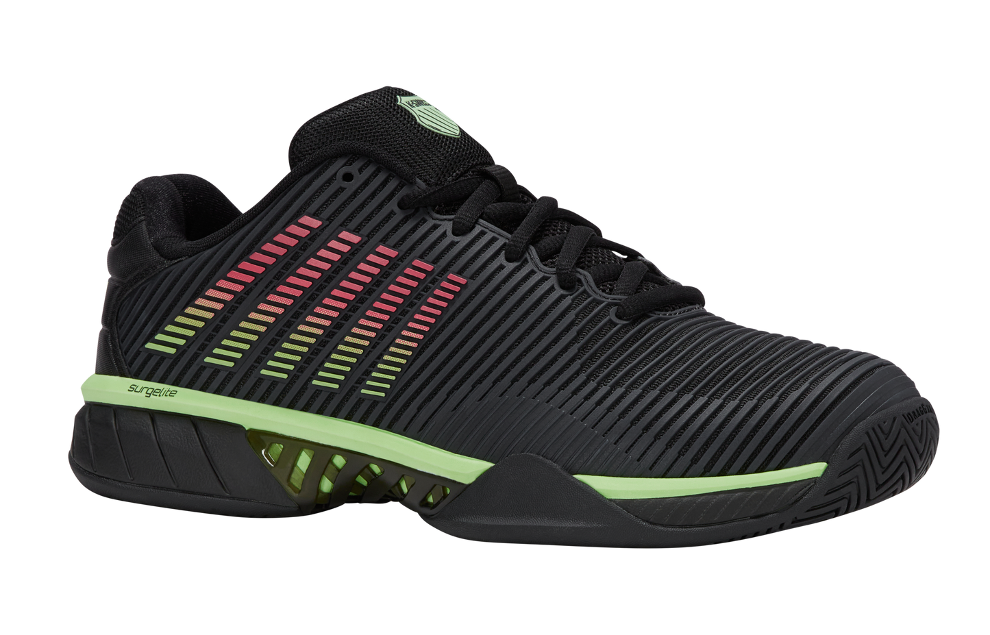 K-Swiss Men's Shoes Hypercourt Express 2 | Black/Soft Neon Green/Neon Lava