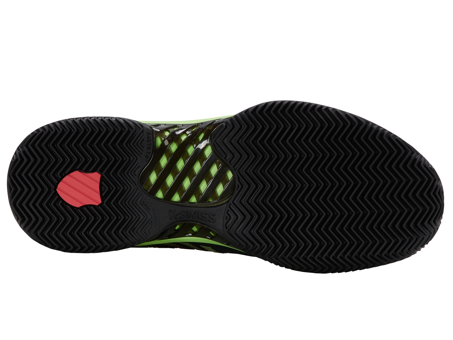 K-Swiss Men's Shoes Hypercourt Express 2 Clay | Black/Soft Neon Green/Neon Lava
