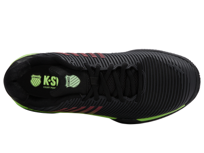 K-Swiss Men's Shoes Hypercourt Express 2 Clay | Black/Soft Neon Green/Neon Lava