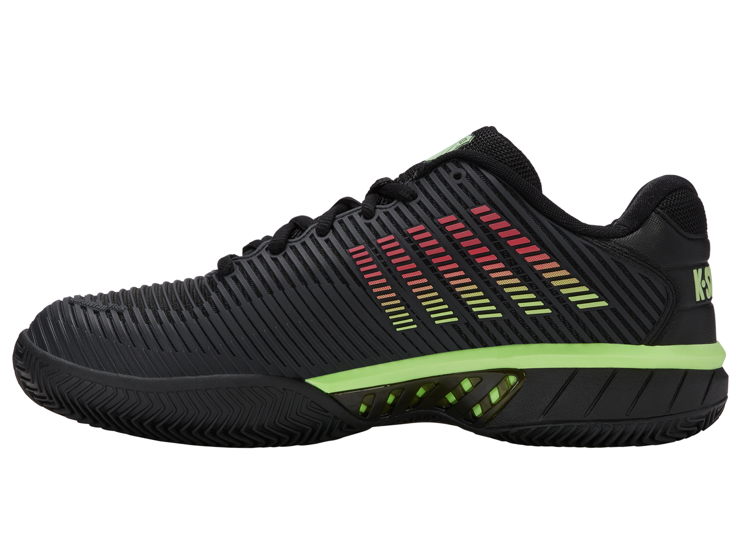 K-Swiss Men's Shoes Hypercourt Express 2 Clay | Black/Soft Neon Green/Neon Lava