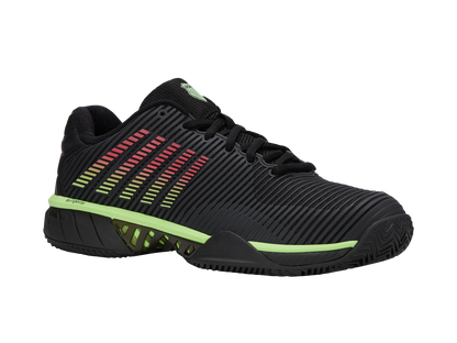 K-Swiss Men's Shoes Hypercourt Express 2 Clay | Black/Soft Neon Green/Neon Lava