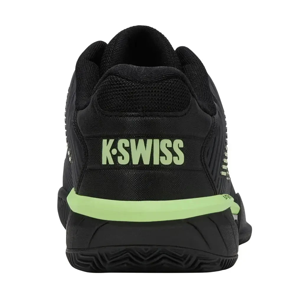 Men's Hypercourt Express 2 Clay Tennis Shoes Black and Soft Neon Green