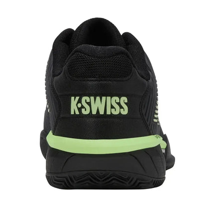 Men's Hypercourt Express 2 Clay Tennis Shoes Black and Soft Neon Green