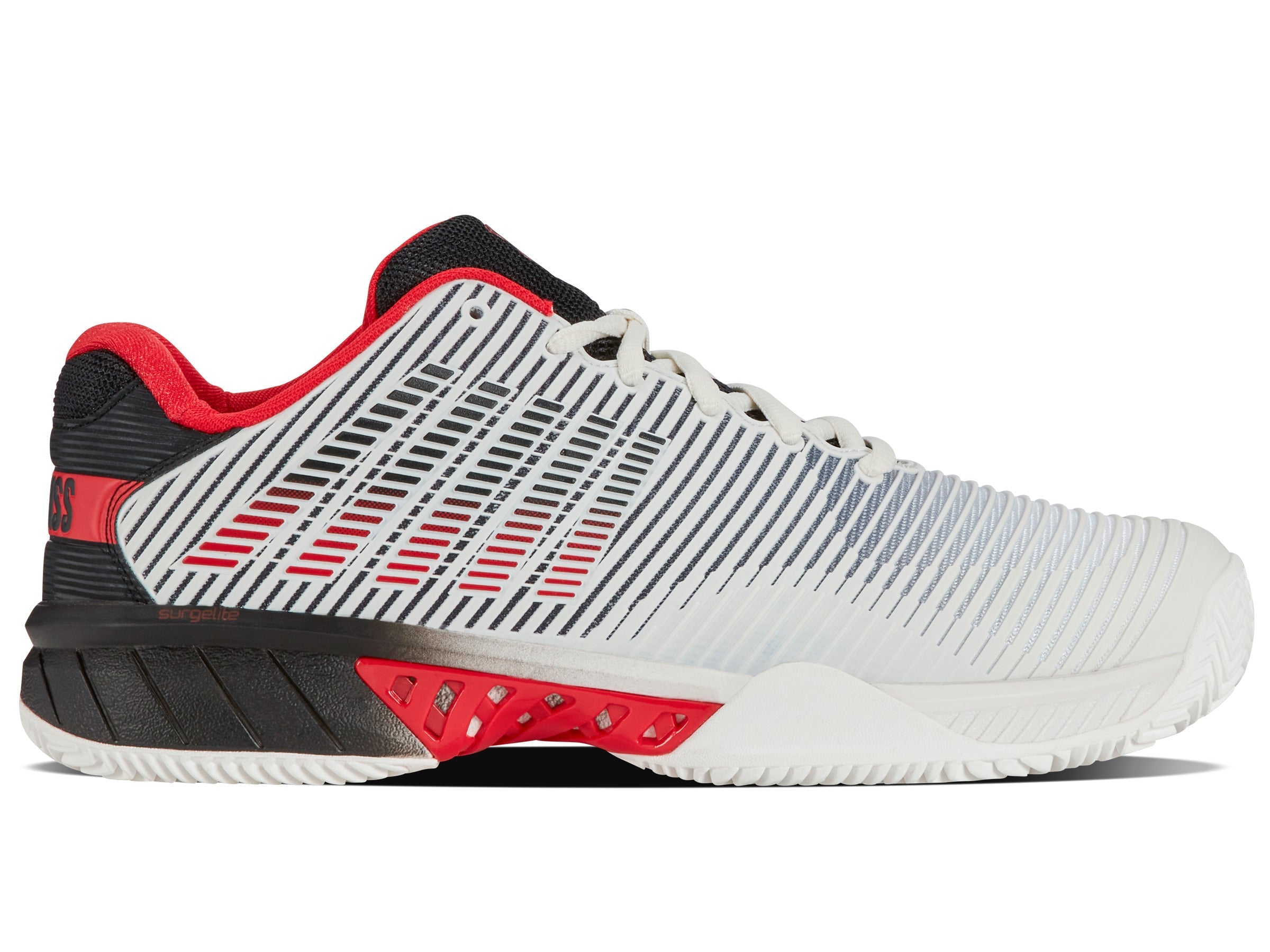 K-Swiss Men's Shoes Hypercourt Express 2 Clay | Bright White/Stretch Limo/High Risk Red