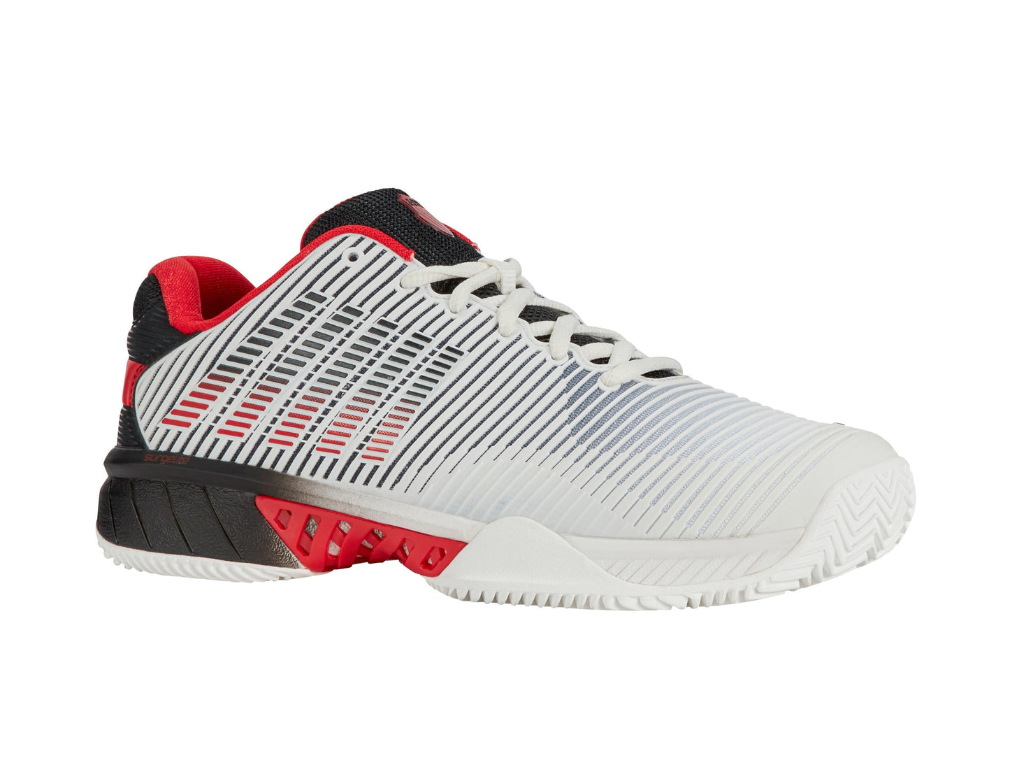 K-Swiss Men's Shoes Hypercourt Express 2 Clay | Bright White/Stretch Limo/High Risk Red