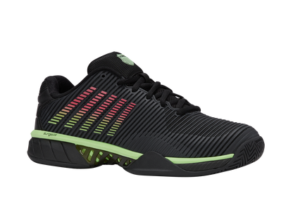 K-Swiss Men's Shoes Hypercourt Express 2-2E | Black/Soft Neon Green/Neon Lava
