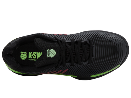 K-Swiss Men's Shoes Hypercourt Express 2-2E | Black/Soft Neon Green/Neon Lava