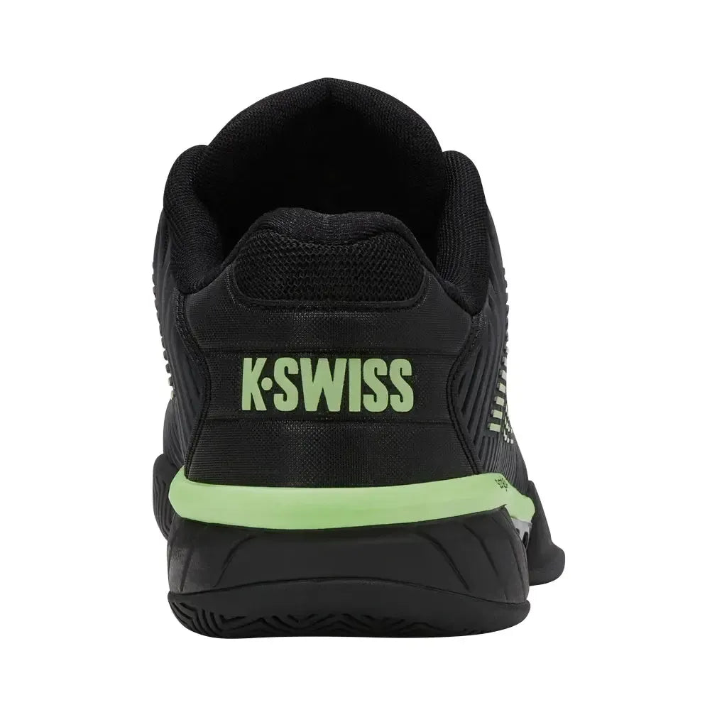 Men's Hypercourt Express 2 2E Width Tennis Shoes Black and Soft Green