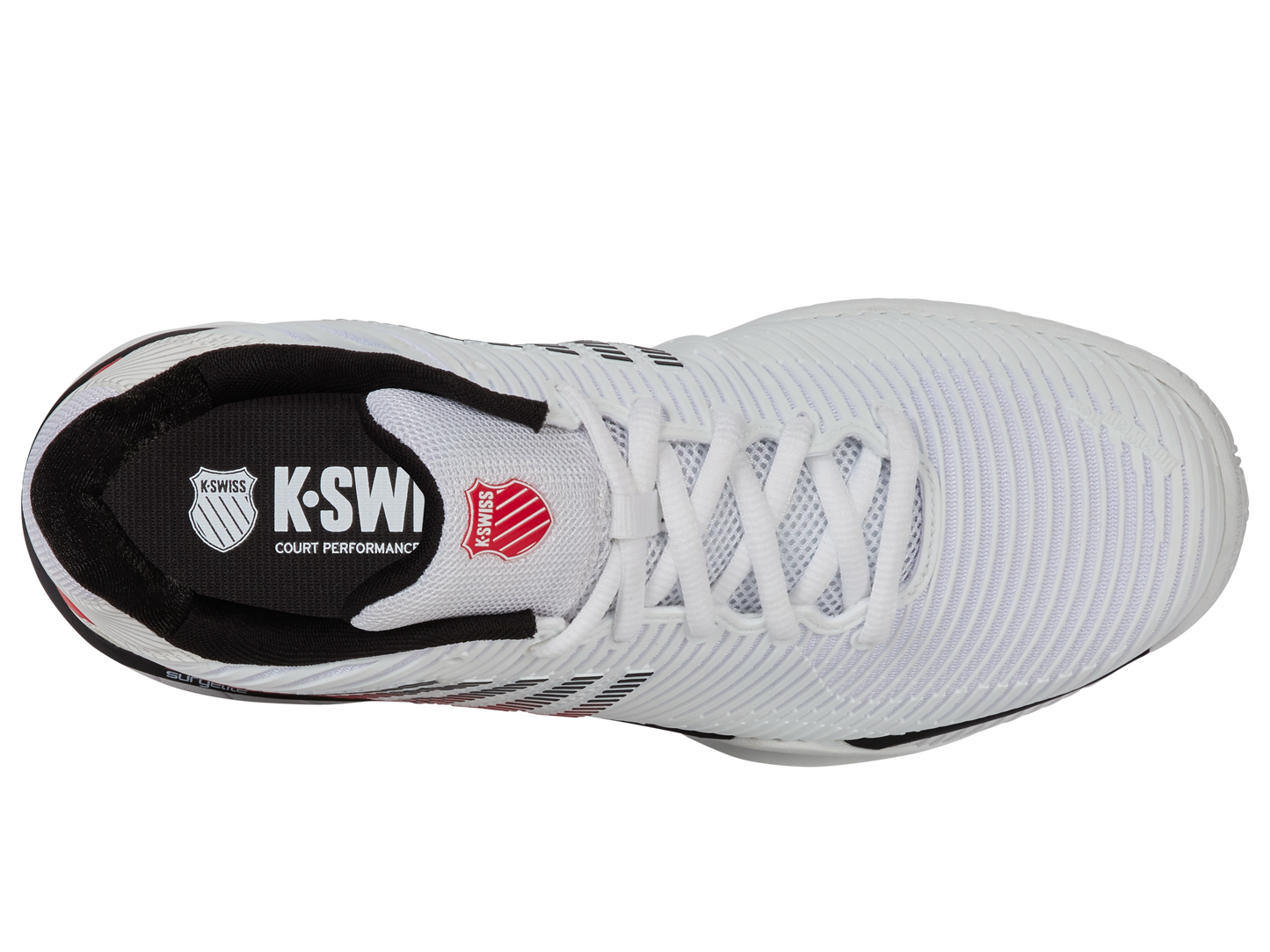 K-Swiss Men's Shoes Hypercourt Express 2-2E | White/Black/Mars Red