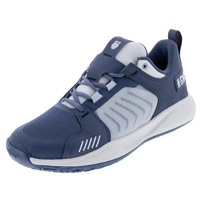 Men's Ultrashot Team Tennis Shoes Vintage Indigo and Blanc de Blanc-Footwear-K-Swiss-07395-425H25copy-Tennis Express