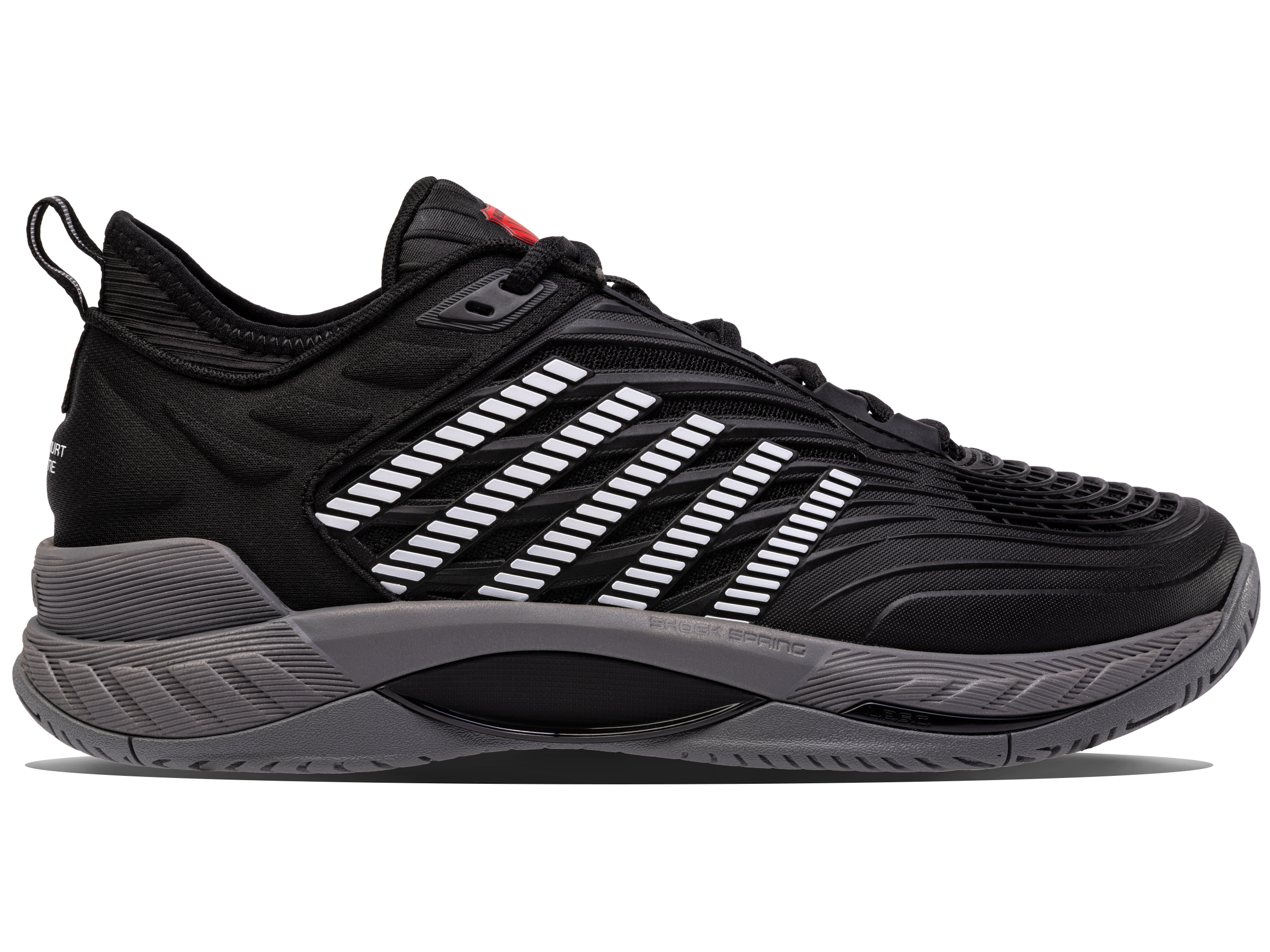 K-Swiss Men's Shoes Hypercourt Supreme 2 | Black/Steel Gray/Firey Red