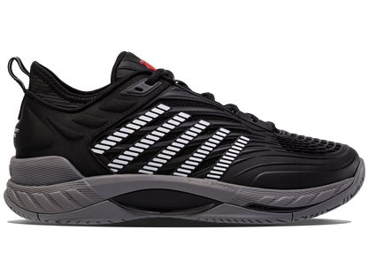 K-Swiss Men's Shoes Hypercourt Supreme 2 | Black/Steel Gray/Firey Red