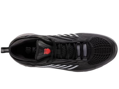 K-Swiss Men's Shoes Hypercourt Supreme 2 | Black/Steel Gray/Firey Red