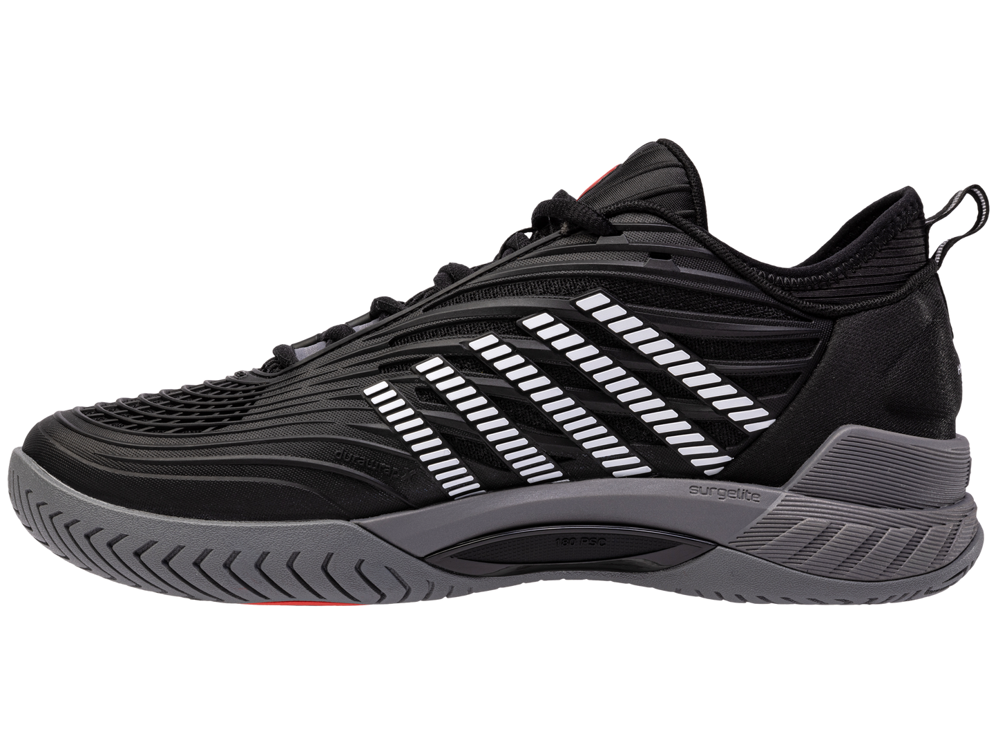 K-Swiss Men's Shoes Hypercourt Supreme 2 | Black/Steel Gray/Firey Red