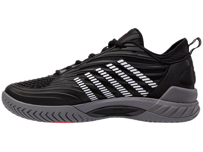 K-Swiss Men's Shoes Hypercourt Supreme 2 | Black/Steel Gray/Firey Red