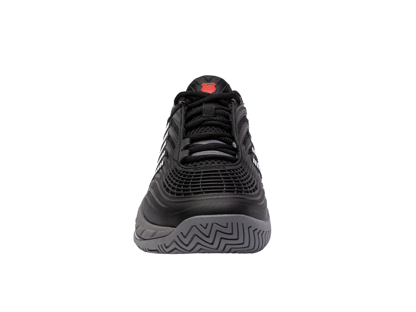K-Swiss Men's Shoes Hypercourt Supreme 2 | Black/Steel Gray/Firey Red