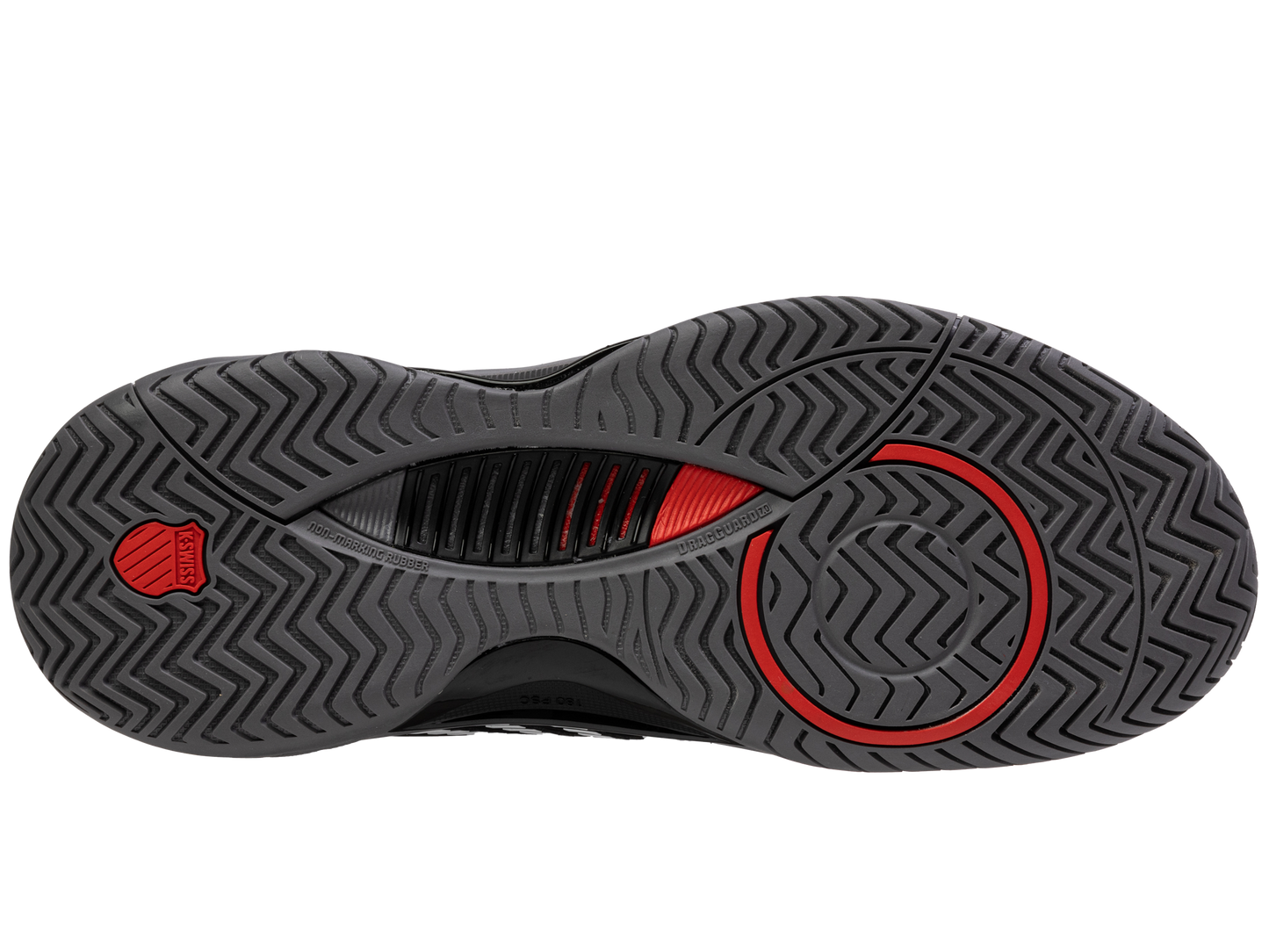 K-Swiss Men's Shoes Hypercourt Supreme 2 | Black/Steel Gray/Firey Red