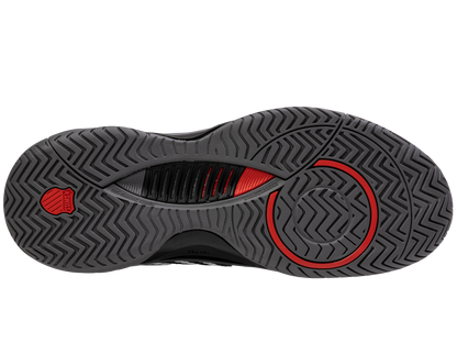 K-Swiss Men's Shoes Hypercourt Supreme 2 | Black/Steel Gray/Firey Red