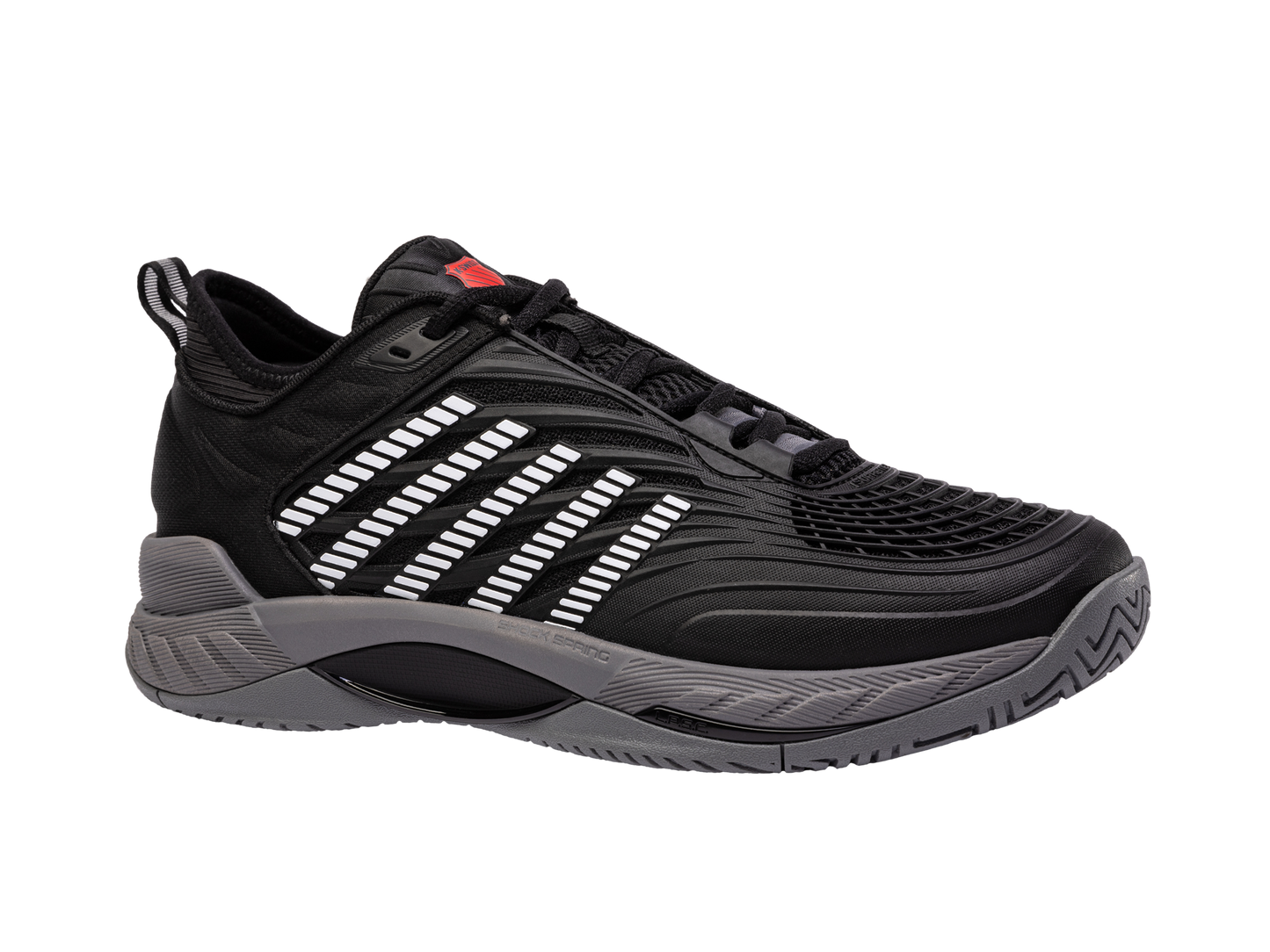 K-Swiss Men's Shoes Hypercourt Supreme 2 | Black/Steel Gray/Firey Red
