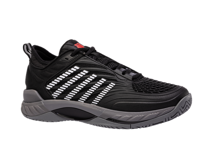 K-Swiss Men's Shoes Hypercourt Supreme 2 | Black/Steel Gray/Firey Red