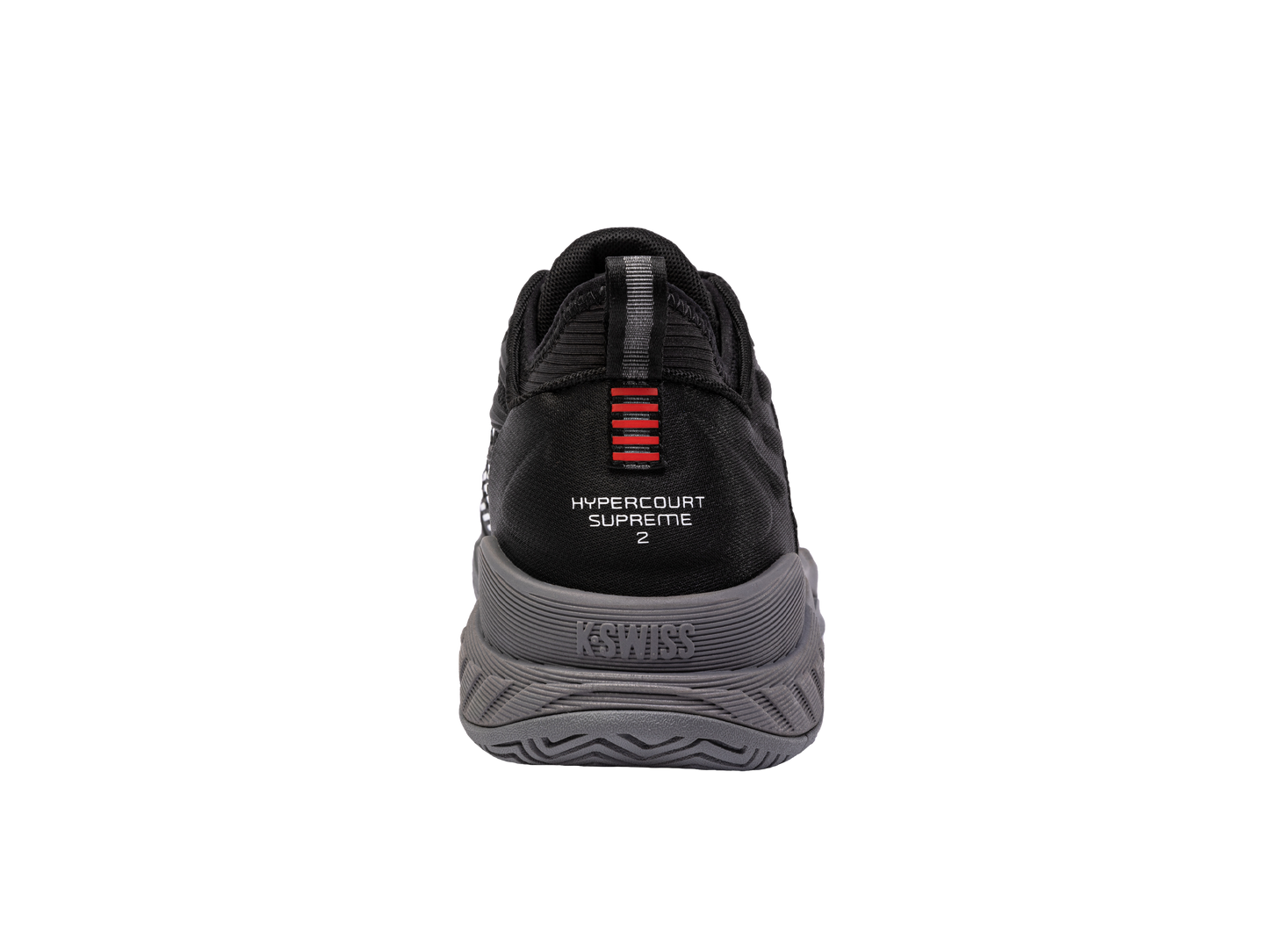 K-Swiss Men's Shoes Hypercourt Supreme 2 | Black/Steel Gray/Firey Red