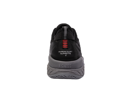 K-Swiss Men's Shoes Hypercourt Supreme 2 | Black/Steel Gray/Firey Red