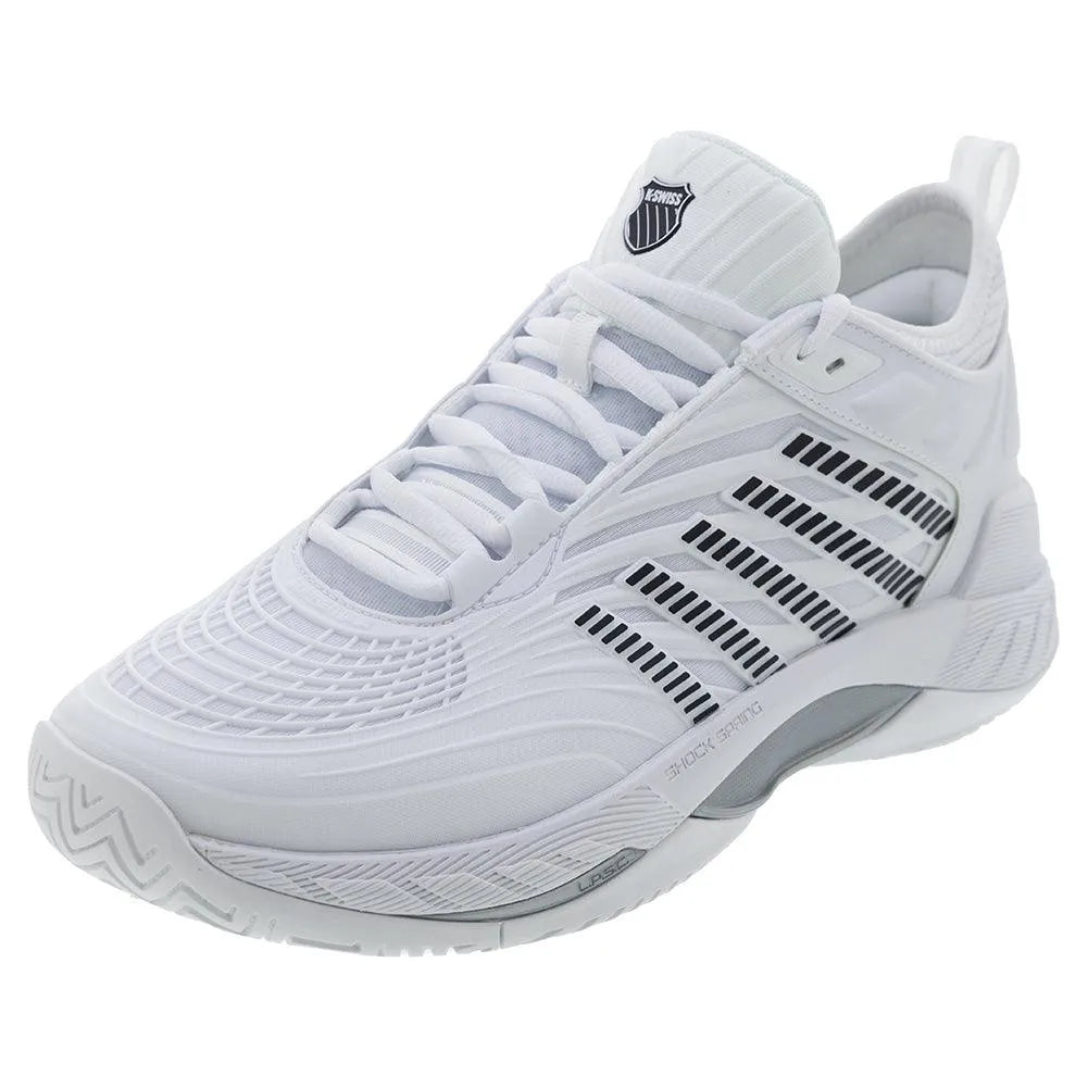 Men's Hypercourt Supreme 2 Tennis Shoes White and Black-Footwear-K-Swiss-09071-102S25-Tennis Express