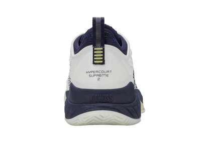 K-Swiss Men's Shoes Hypercourt Supreme 2 | Blanc De Blanc/Naval Academy/Luminary Green
