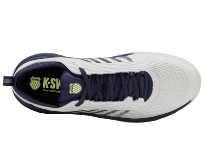 K-Swiss Men's Shoes Hypercourt Supreme 2 | Blanc De Blanc/Naval Academy/Luminary Green