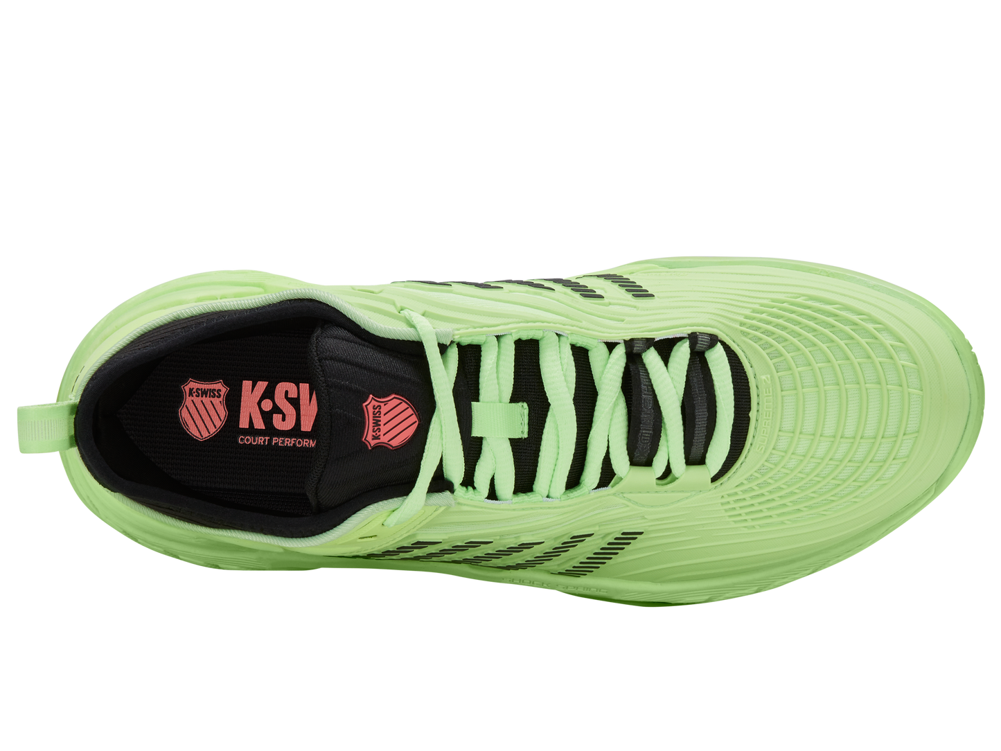 K-Swiss Men's Shoes Hypercourt Supreme 2 | Soft Neon Green/Black/Neon Lava