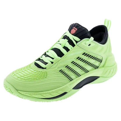 Men's Hypercourt Supreme 2 Tennis Shoes Soft Neon Green and Black-Footwear-K-Swiss-09071-306F25copy-Tennis Express