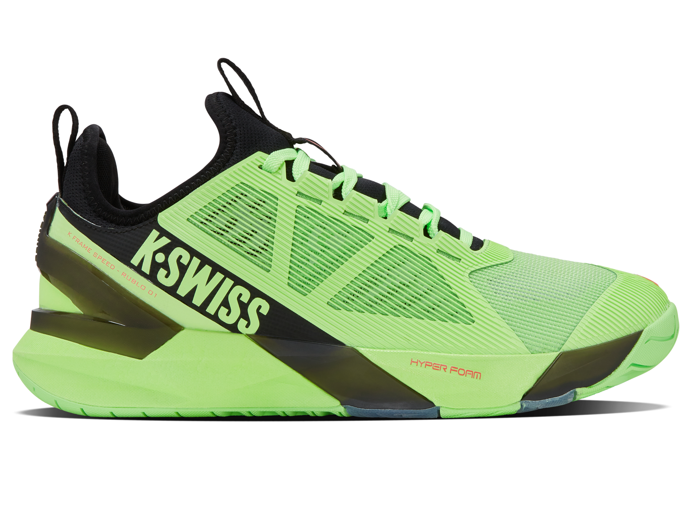 K-Swiss Men's Shoes K-Frame Speed Rublo | Soft Neon Green/Black/Neon Lava