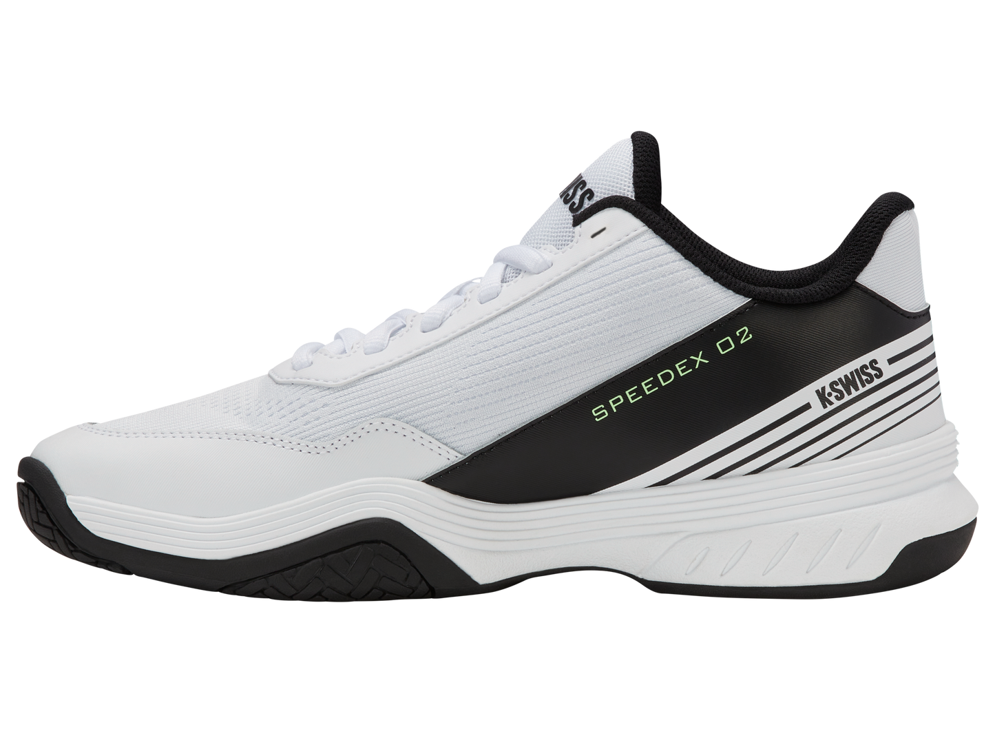 K-Swiss Men's Shoes Speedex 2 | White/Black/Soft Neon Green