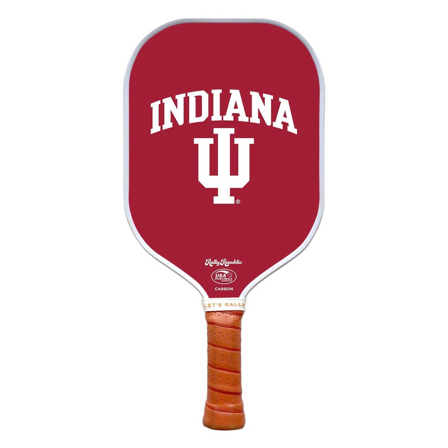 Rally Republic Pickleball Indiana Hoosiers Crimson Interlocking UI Indiana Athletic Mark Pickleball Paddle