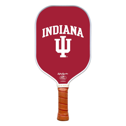 Rally Republic Pickleball Indiana Hoosiers Crimson Interlocking UI Indiana Athletic Mark Pickleball Paddle