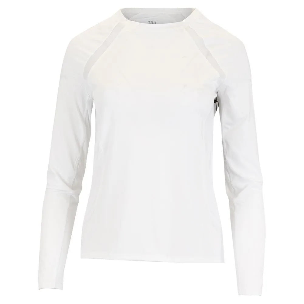 Women's Alda Long Sleeve Tennis Top-Apparel-Tail-100197-1202_CHALK-L-Tennis Express