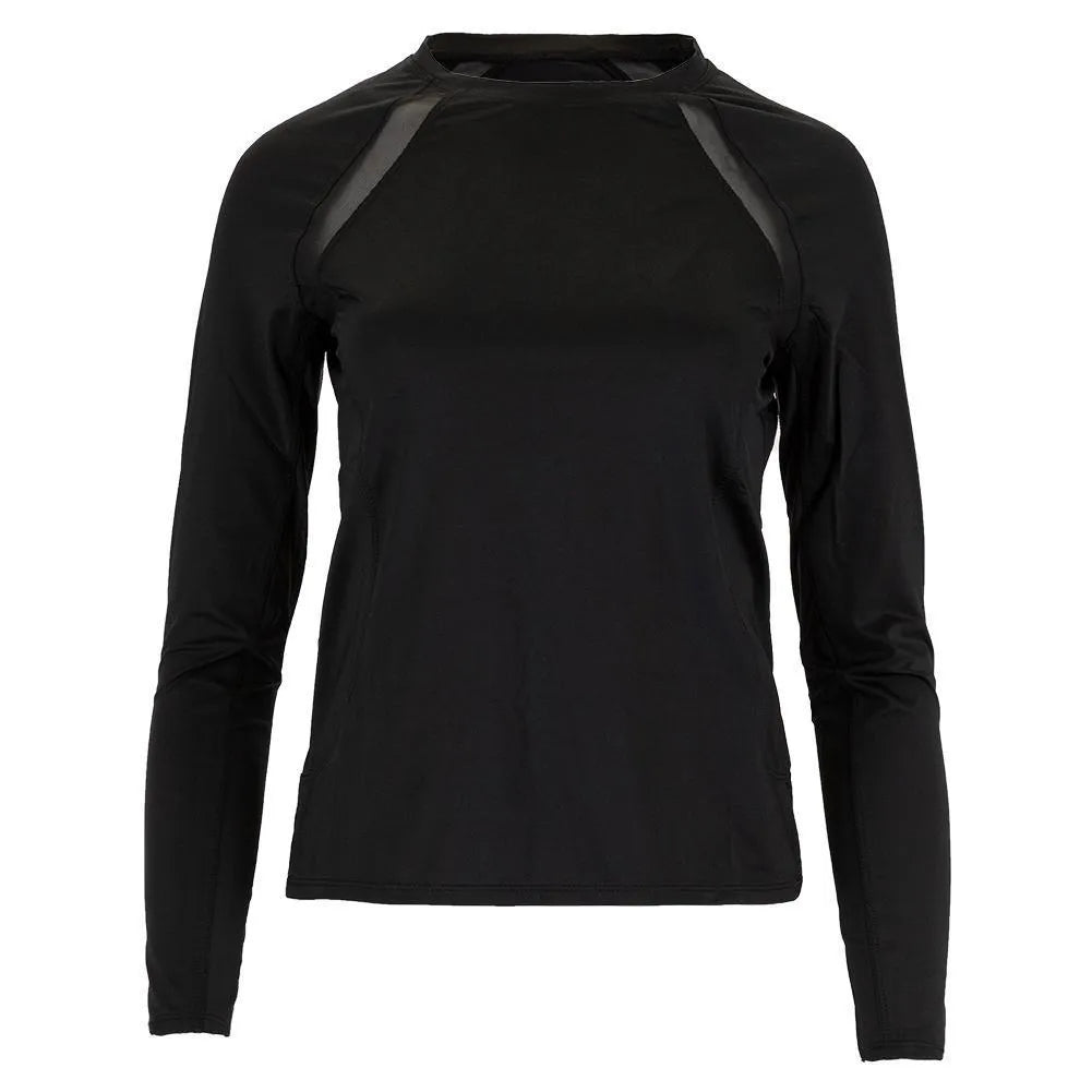 Women's Alda Long Sleeve Tennis Top-Apparel-Tail-100197-9002_ONYX-L-Tennis Express