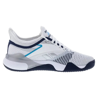 Women's Nano Court Training Shoes White and Vector Navy