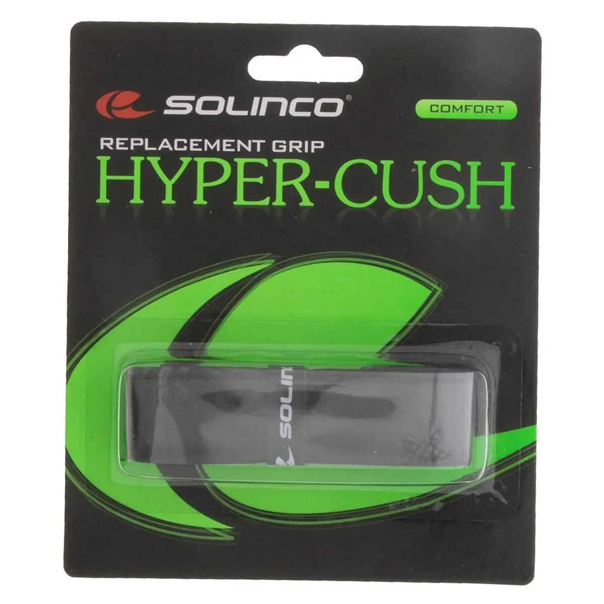Hyper-Cush Cushion Tennis Replacement Grip-Accessories-Solinco-100897-BLACK-L-Tennis Express