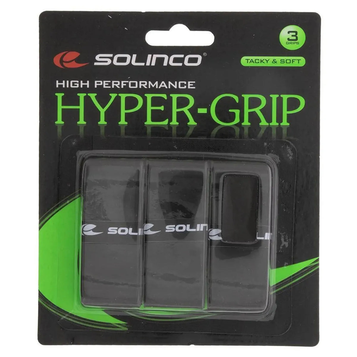 Hyper Extra Tacky Tennis Over Grip Black 3 Pack-Accessories-Solinco-100910-DEFAULT-L-Tennis Express