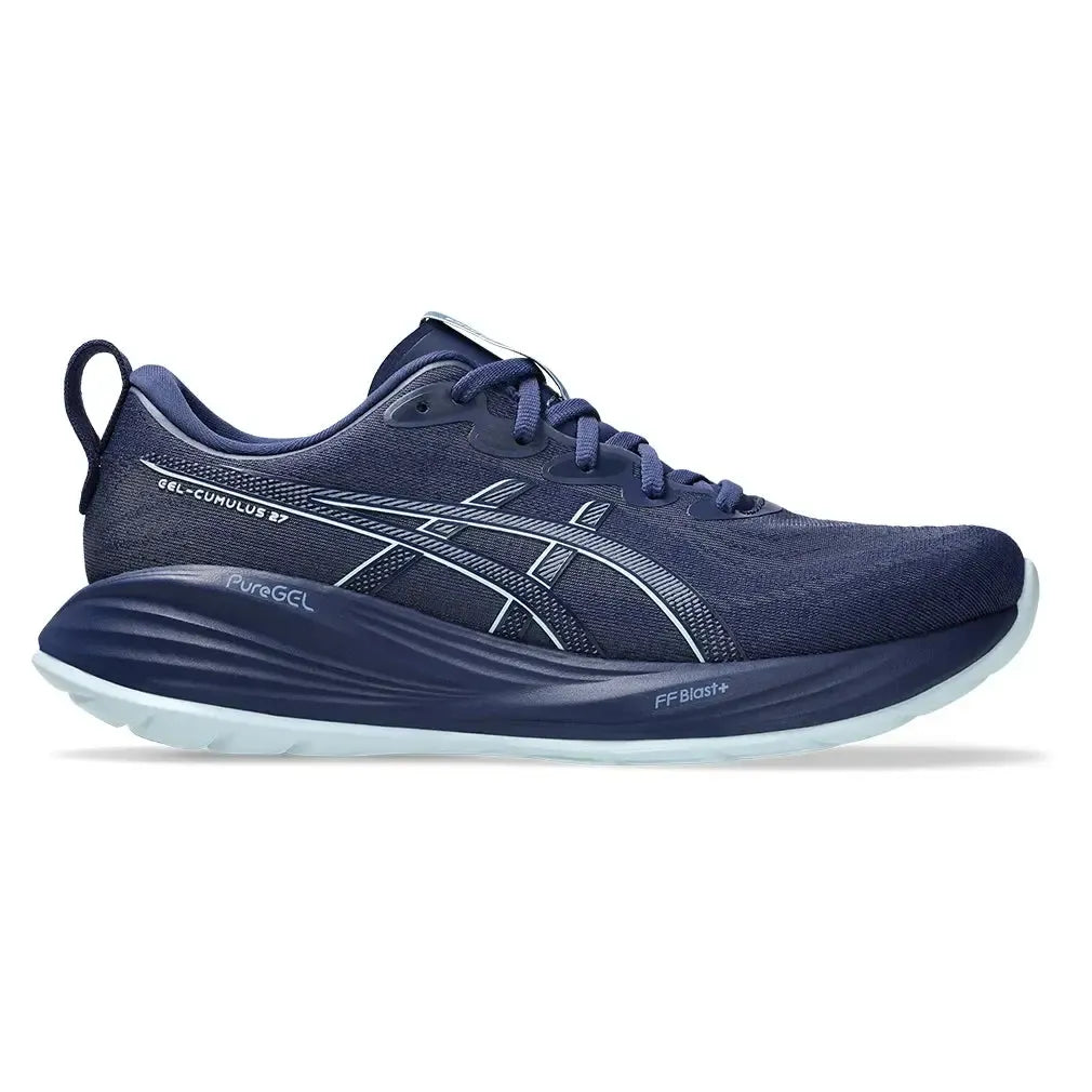 Men's GEL-Cumulus 27 Running Shoes Indigo Blue and Cool Grey