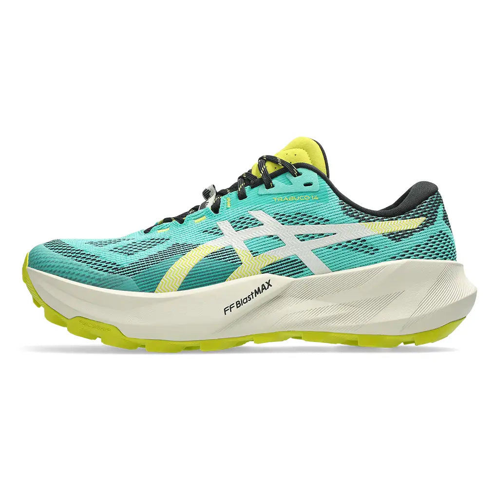 Men's Trabuco 14 Running Shoes Aurora Green and Light Dust