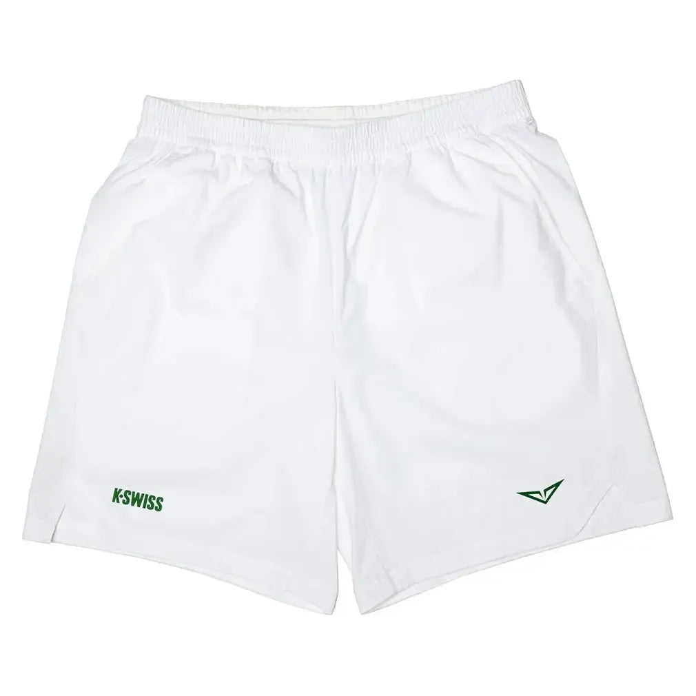 Men's Rublev WIM Tennis Shorts White-Apparel-K-Swiss-1012019-101F25_9b91a88c-324d-4492-9c59-aeed53dc398c-Tennis Express