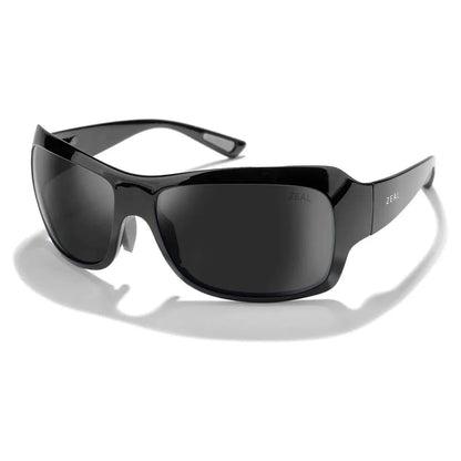 Nucla Plant-Based Wrap Polarized Sunglasses Gloss Black and Dark Grey-Accessories-Zeal Optics-101208-DEFAULT-L-1-[Sku]-Tennis Express