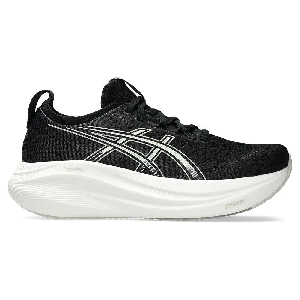 Women's GEL-Nimbus 27 Running Shoes Black and Lake Grey