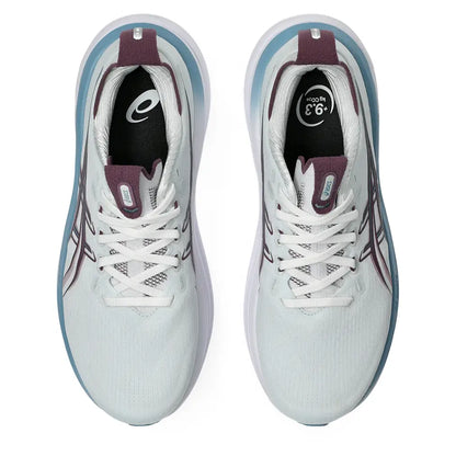 Women's Gel-Nimbus 28 Running Shoes Arctic Blue and Velvet Purple